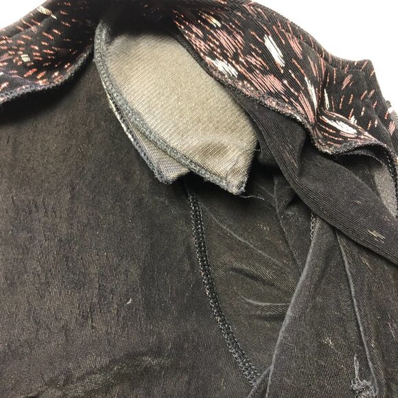 Vintage Artex Collection Black/Bronze Zip Up Women's Top Size Med - Picture 7 of 12